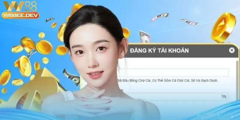 Mở tài khoản đăng ký W88 cực kì dễ dàng